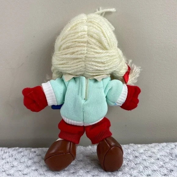 NWT Precious Moments Applause Vintage Stuffed Doll Blond Braids Bear Sweater - Picture 4 of 9